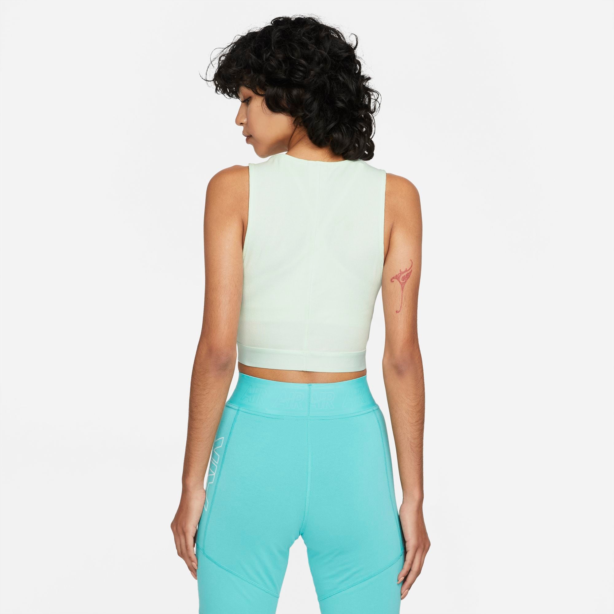 Womens Ribbed Fitted Crop Tank