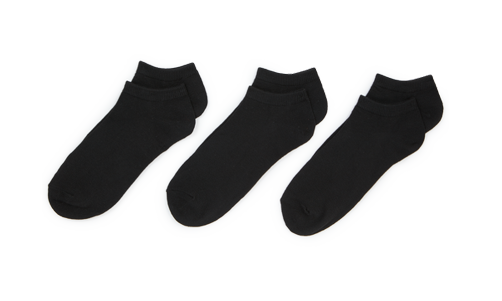 INVISIBLE SOCKS - 3 PACK BLACK