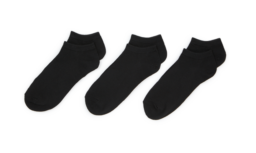 INVISIBLE SOCKS - 3 PACK BLACK