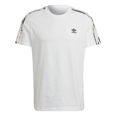 Mens Camo 3 Stripe Short Sleeve T- Shirt