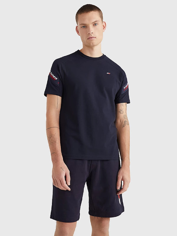 Mens Tape Short Sleeve T-shirt
