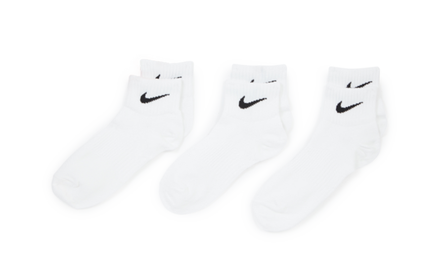 EVERYDAY LIGHTWEIGHT ANKLE SOCKS - 3 PACK WHITE