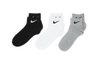 EVERYDAY LIGHTWEIGHT ANKLE SOCKS - 3 PACK