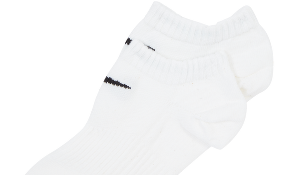 EVERYDAY LIGHTWEIGHT NO SHOW SOCKS - 3 PACK WHITE