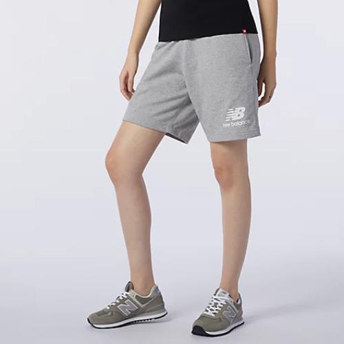 Mens Essentials Stacked Logo Short