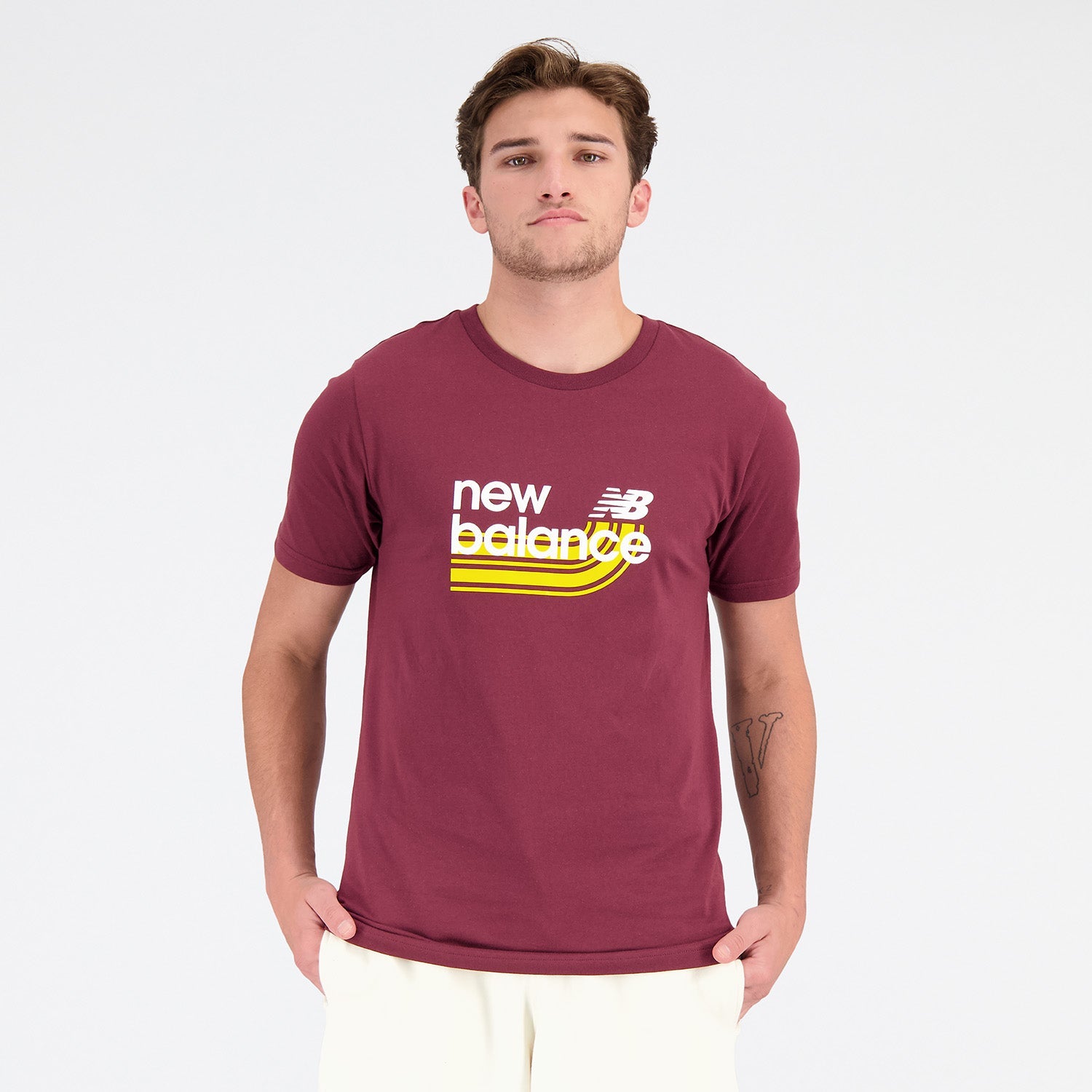 Mens Sport Stacked NB Short Sleeve T-Shirt